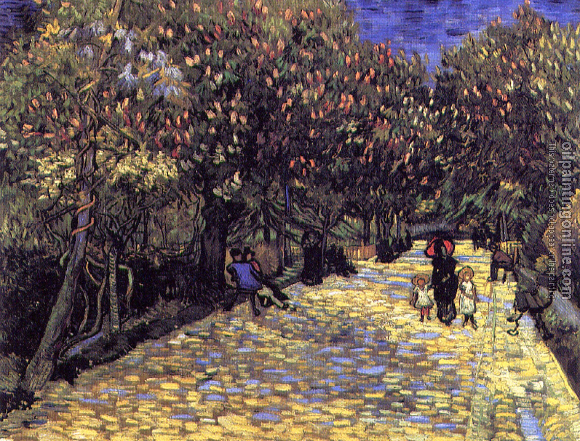Gogh, Vincent van - Lane with Chestnut Trees in Bloom